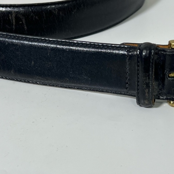 Brooks Brothers Belt Size 40 Made in USA Genuine Leather Full Grain Black Belt - Picture 3 of 11